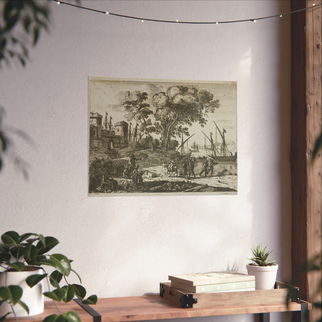 Claude Lorrain - Coast Scene with an Artist Drawing | Fine Art Poster