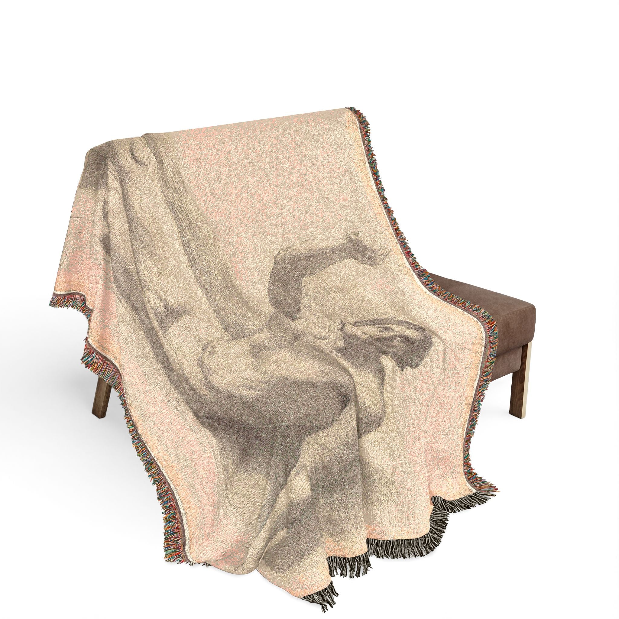 Study of a Male Nude Edgar Degas Tapestry Blanket
