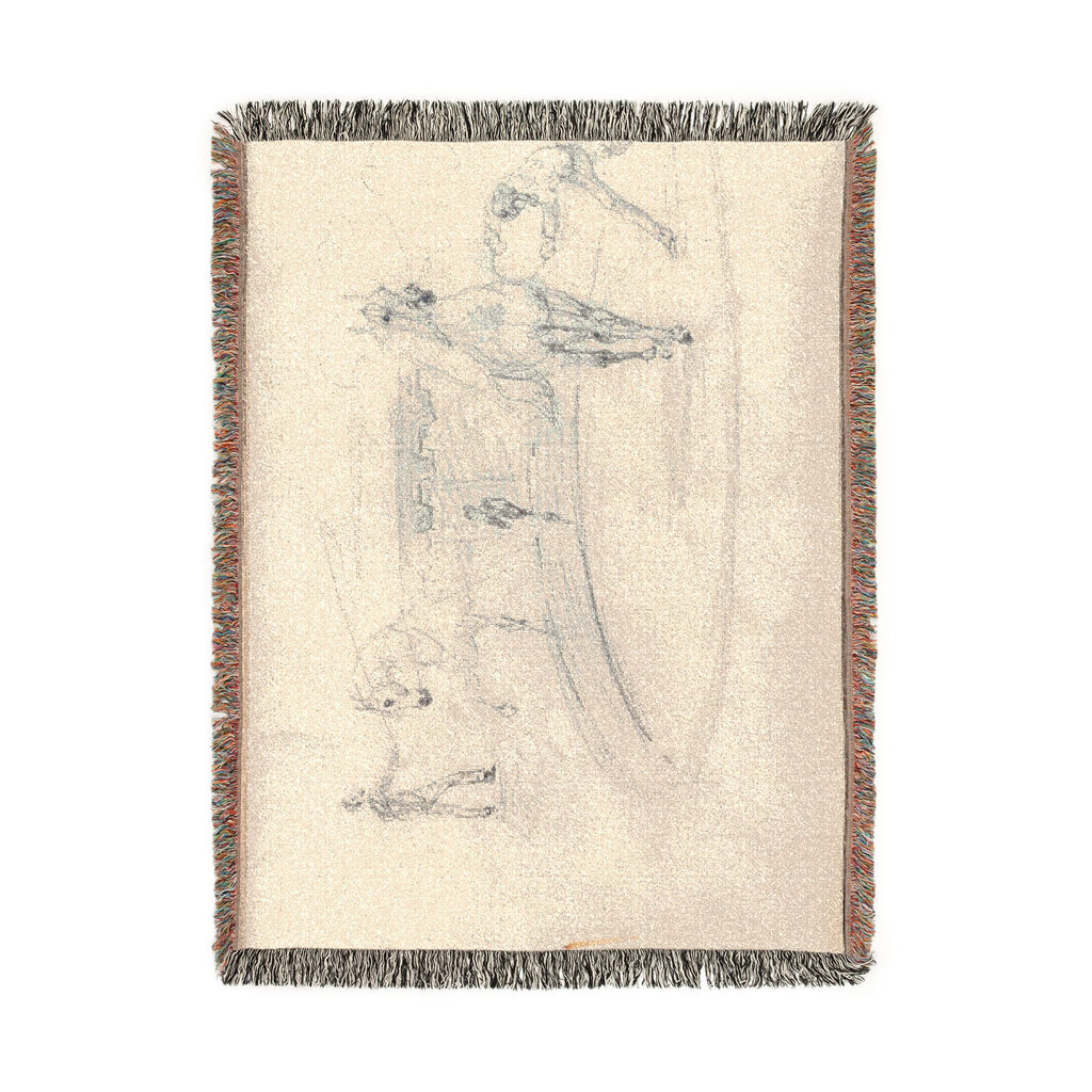 Henri de Toulouse-Lautrec - Sketchbook, 1880 | Woven Tapestry Blanket