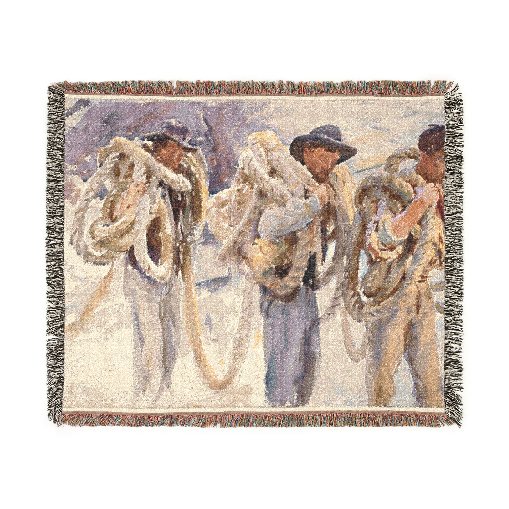 Workmen at Carrara John Singer Sargent Tapestry Blanket