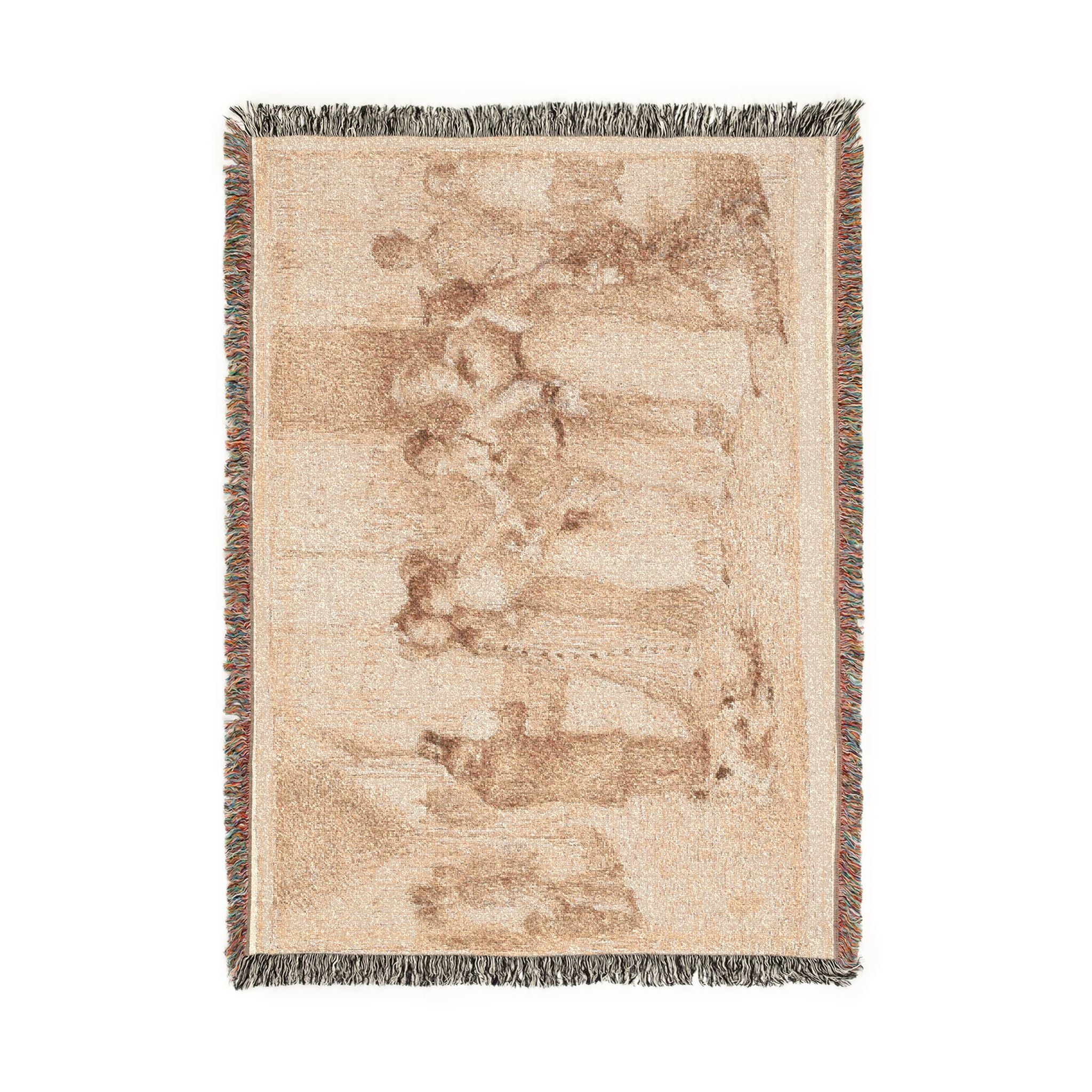 Pierre-Auguste Renoir - Workers' Daughters on the Outer Boulevard (Illustration for Émile Zola's L'Assommoir ) | Woven Tapestry Blanket