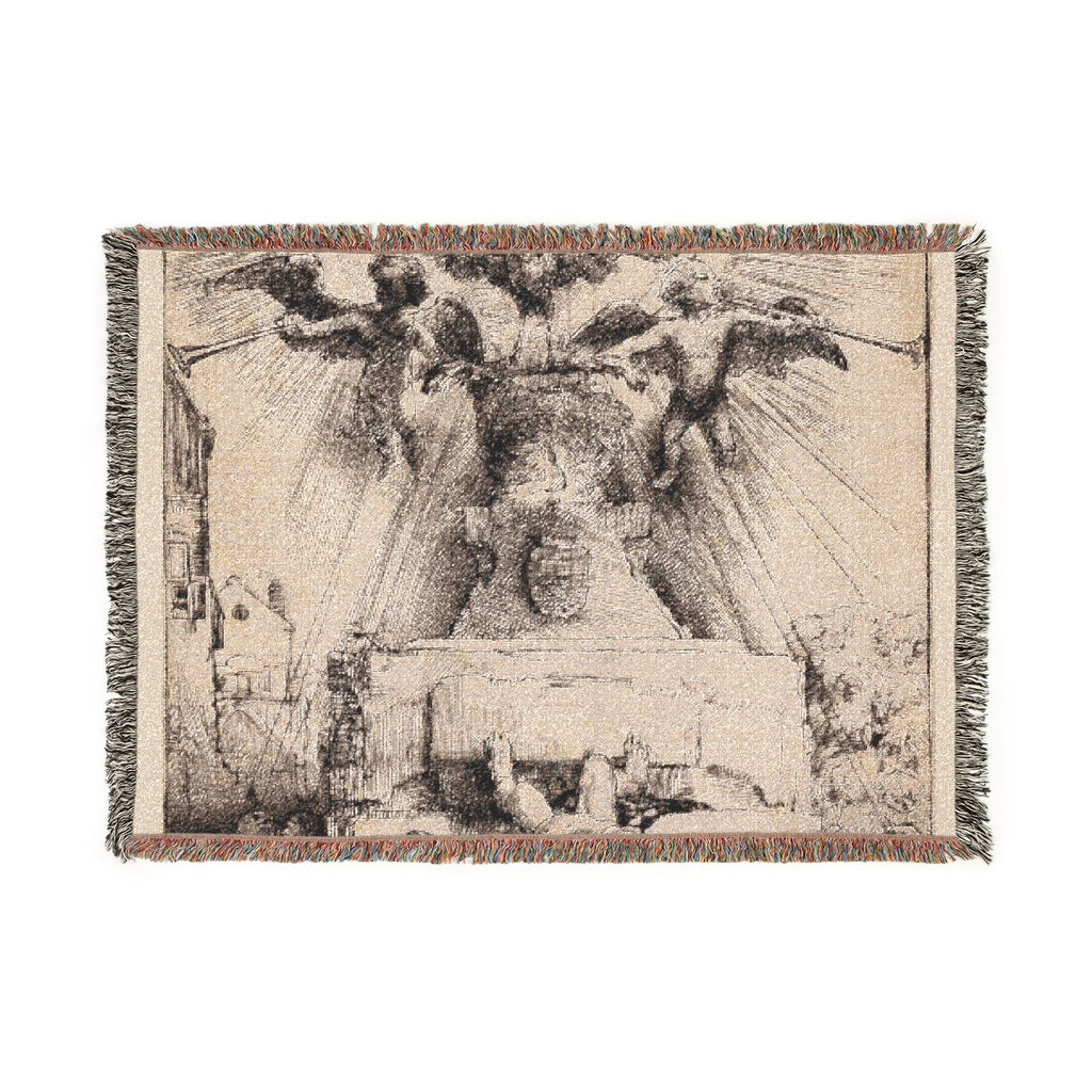 Rembrandt van Rijn - The Phoenix or The Statue Overthrown | Woven Tapestry Blanket