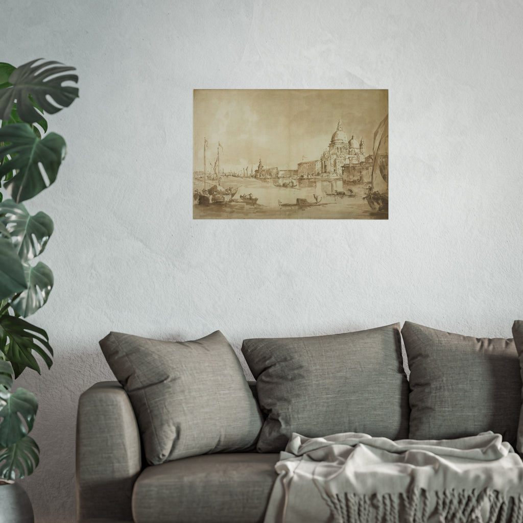 Imitator of Francesco Guardi - Bacino di San Marco with the Dogana del Mare and Santa Maria della Salute | Fine Art Poster