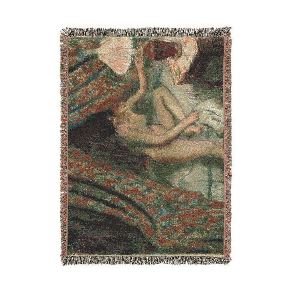 Hilaire Germain Edgar Degas - Retiring | Woven Tapestry Blanket