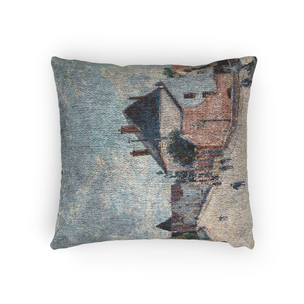 Alfred Sisley - Street in Moret | Woven Pillow