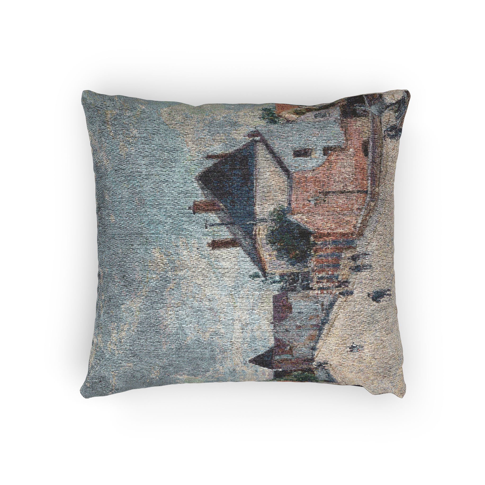 Alfred Sisley - Street in Moret | Woven Pillow