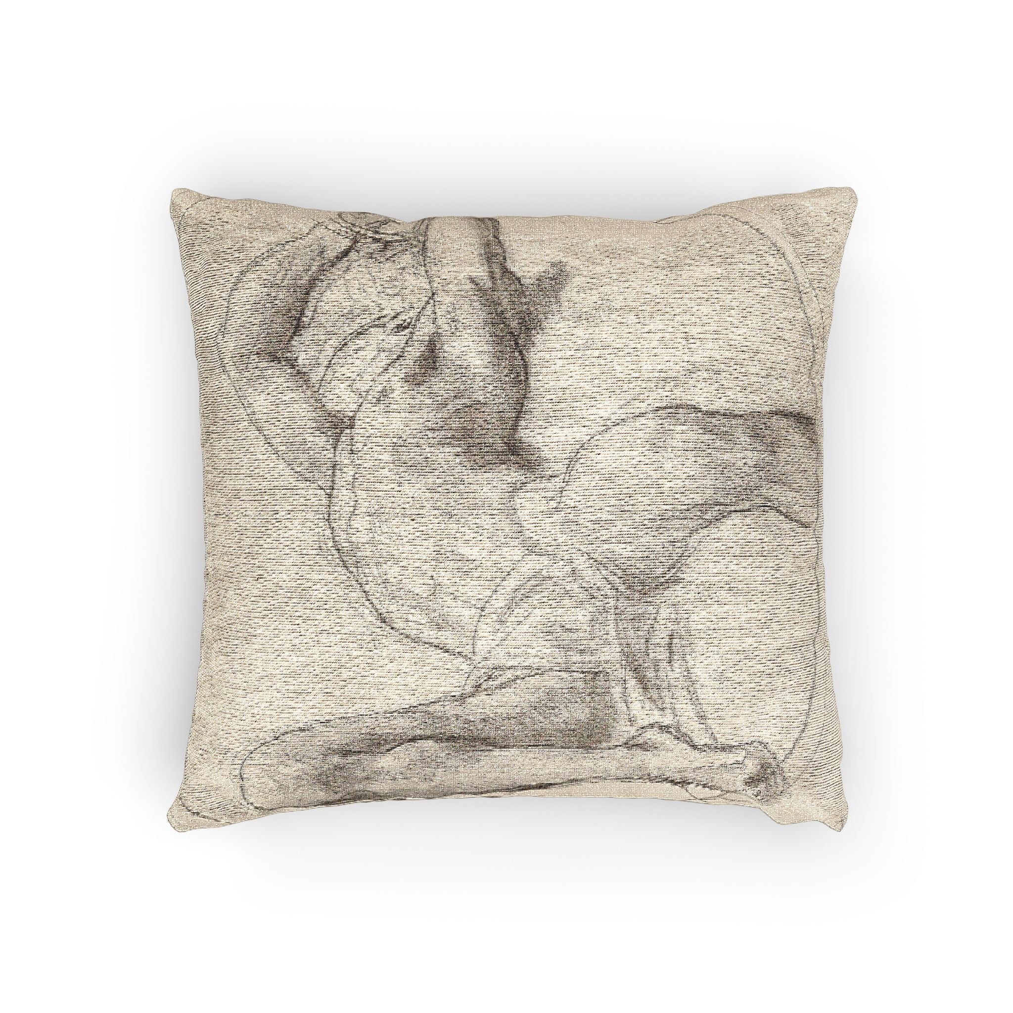 John Singer Sargent - Bound Man (recto); Sketch of Bound Man (verso) | Woven Pillow