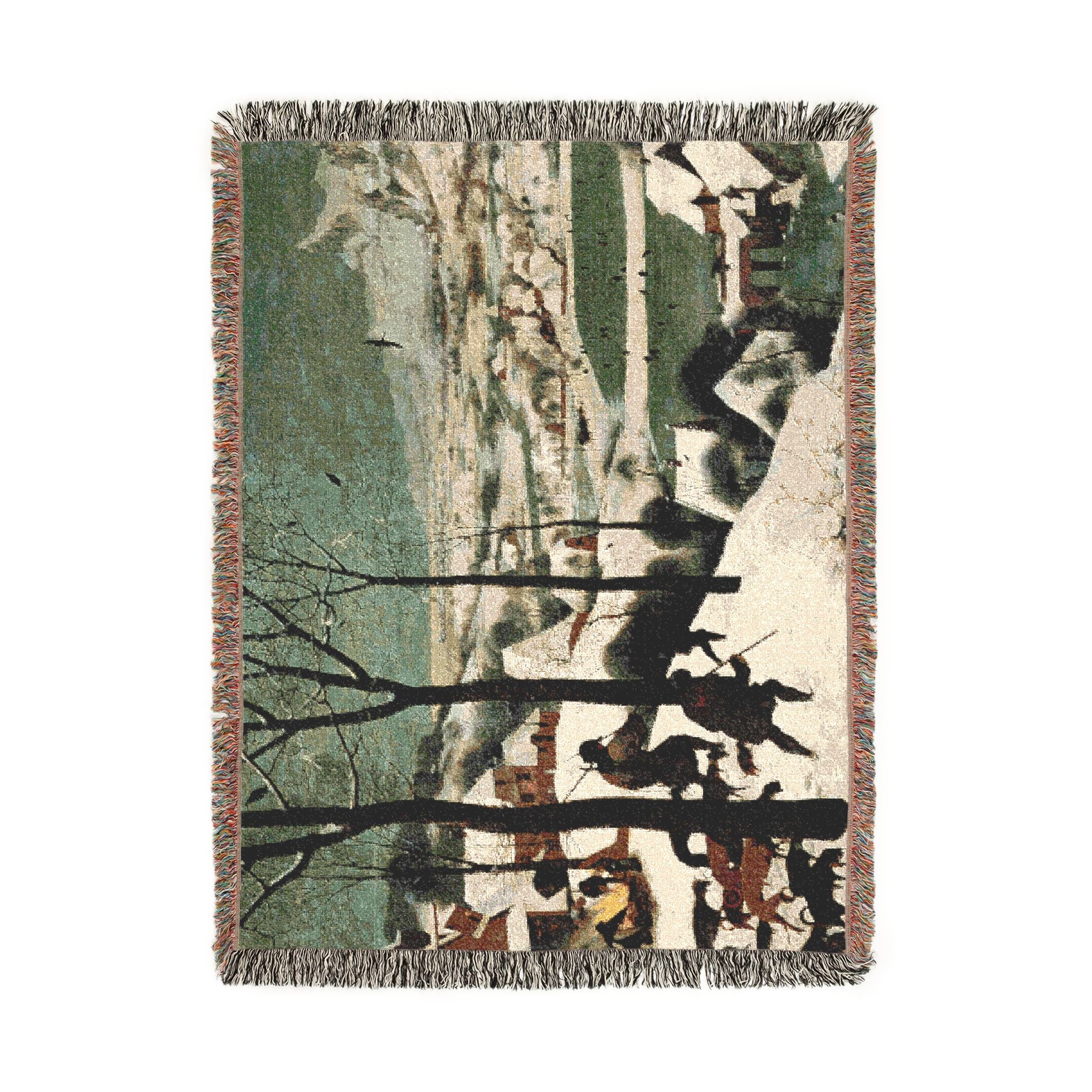 The Hunters in the Snow Woven Blanket - Bruegel Fine-Art Tapestry Throw