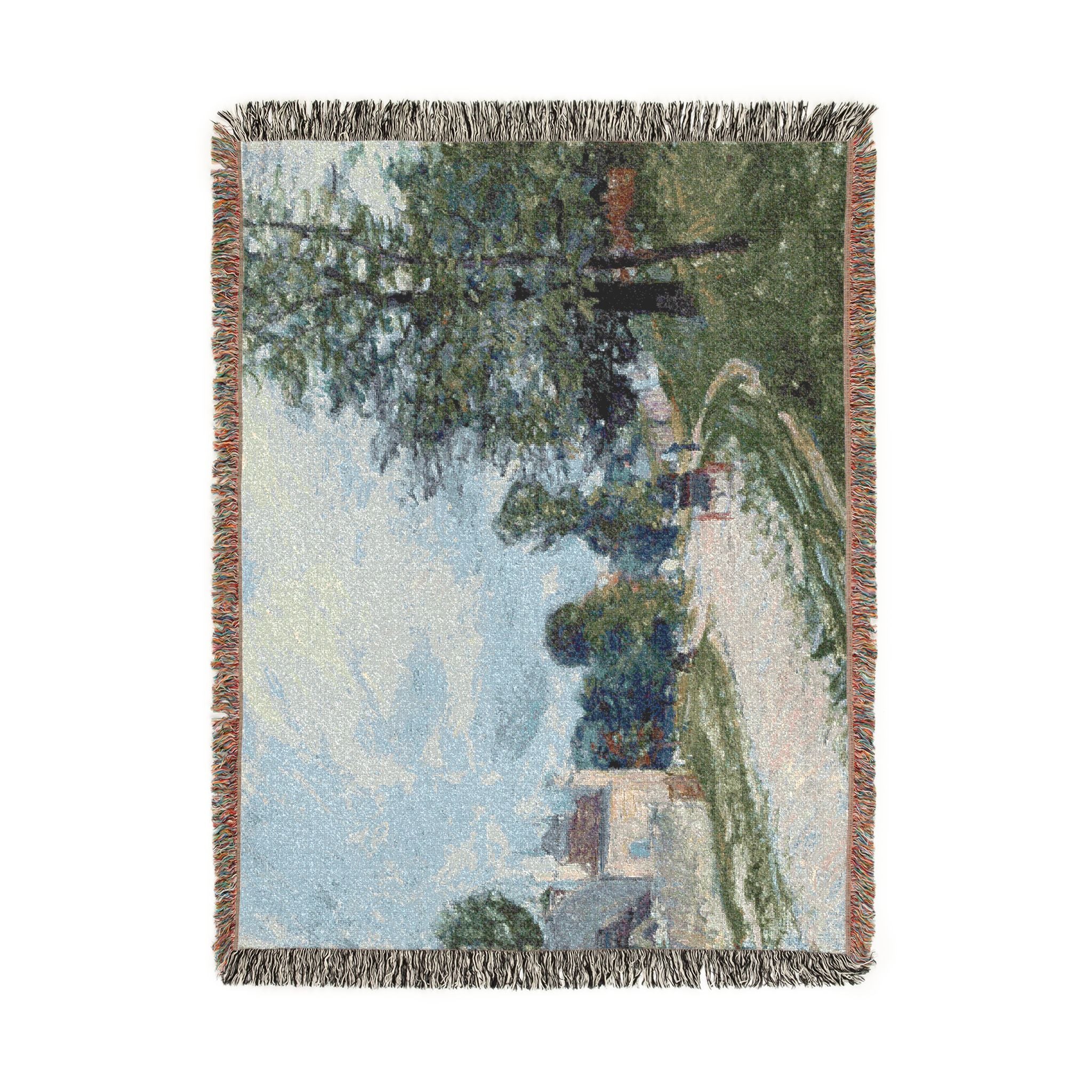 Alfred Sisley - A Turn in the Road | Woven Tapestry Blanket