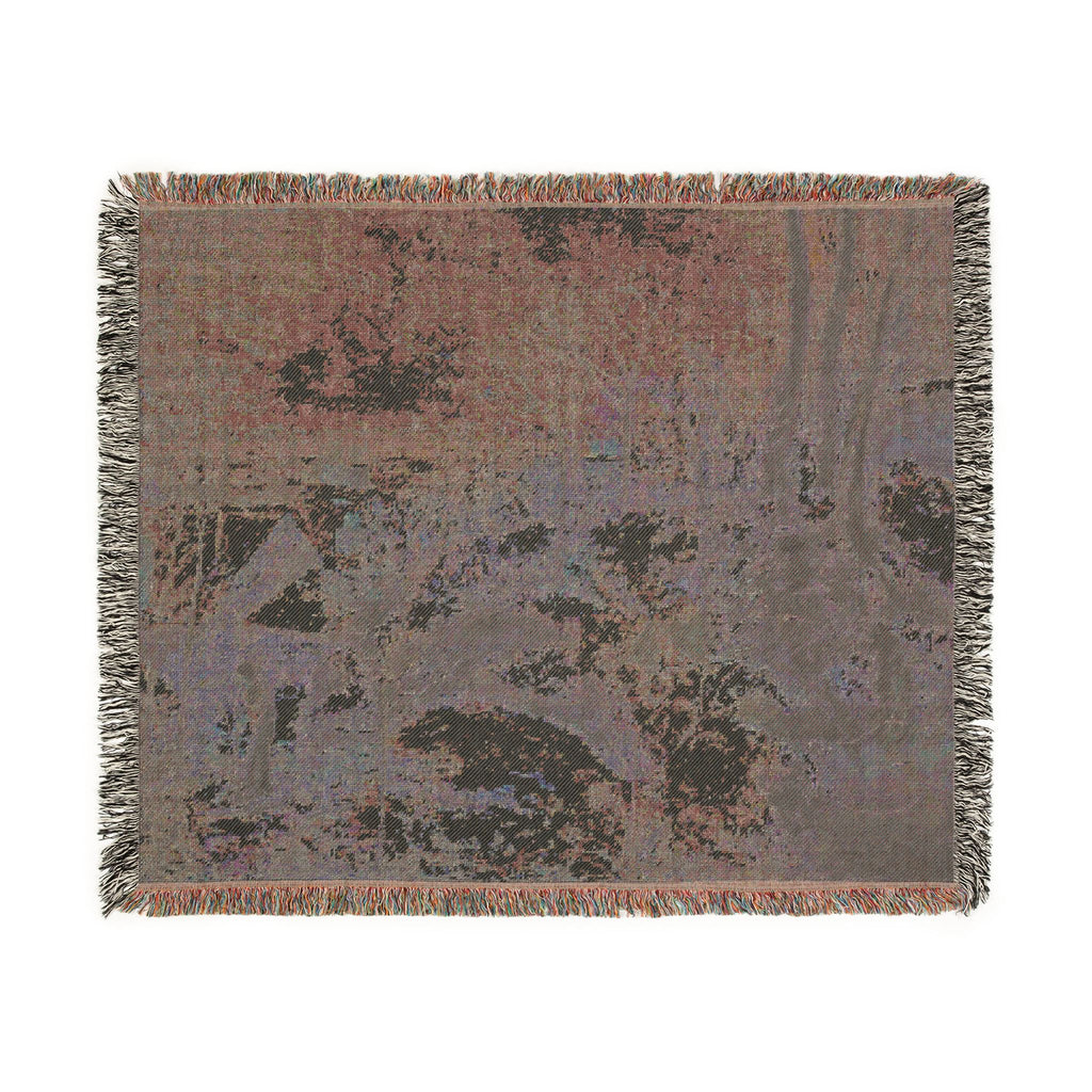 Camille Pissarro - Rabbit Warren at Pontoise, Snow | Woven Tapestry Blanket
