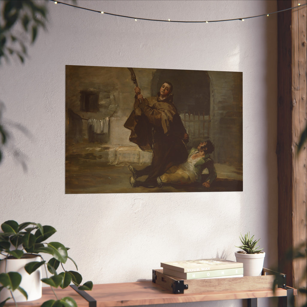 Francisco José de Goya y Lucientes - Friar Pedro Clubs El Maragato with the Butt of the Gun | Fine Art Poster
