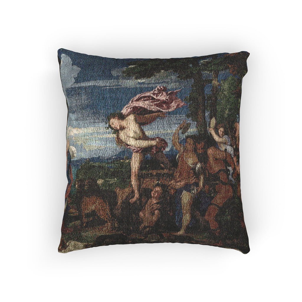 Titian Bacchus and Ariadne | Woven Pillow