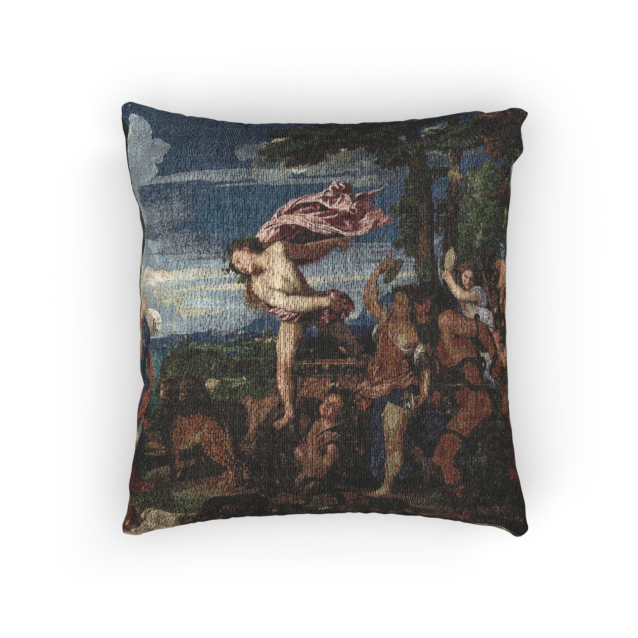 Titian Bacchus and Ariadne | Woven Pillow