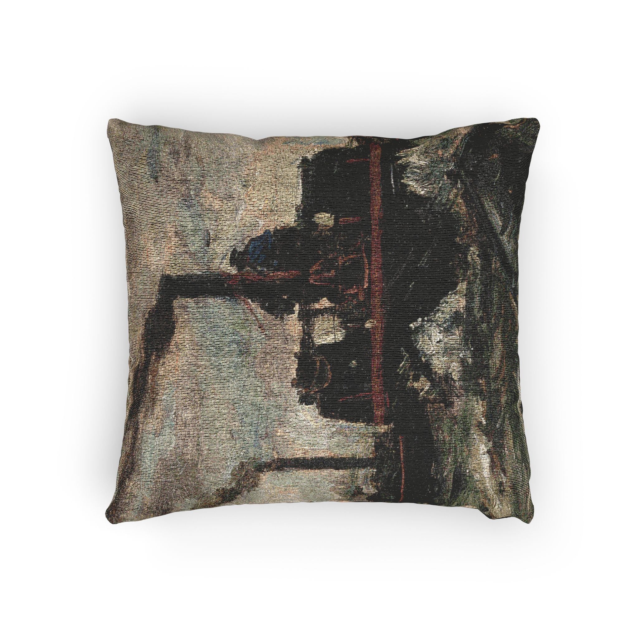 Charles François Daubigny - River Boat | Woven Pillow