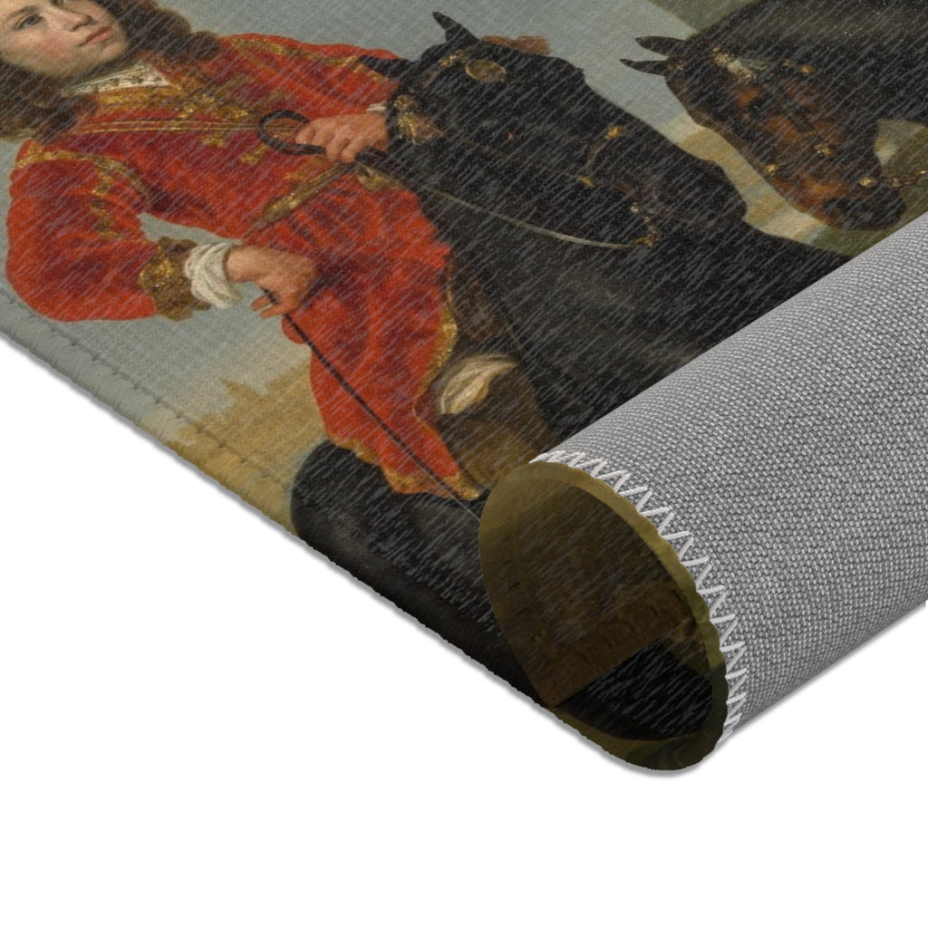 Equestrian Portrait of Cornelis (1639–1680) and Michiel Pompe van Meerdervoort (1638–1653) with Their Tutor and Coachman | Area Rug
