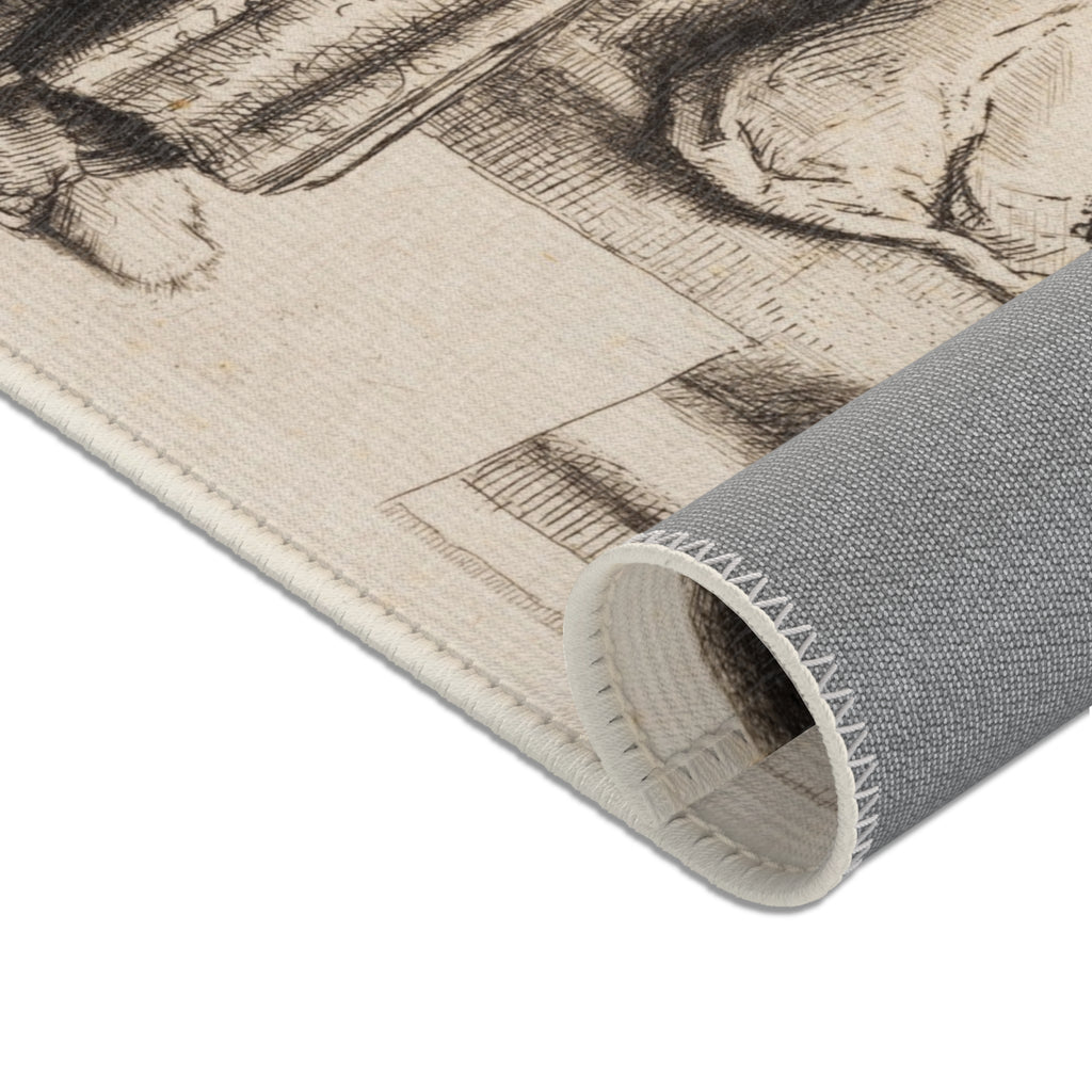 Rembrandt van Rijn - Jews in the Synagogue | Area Rug
