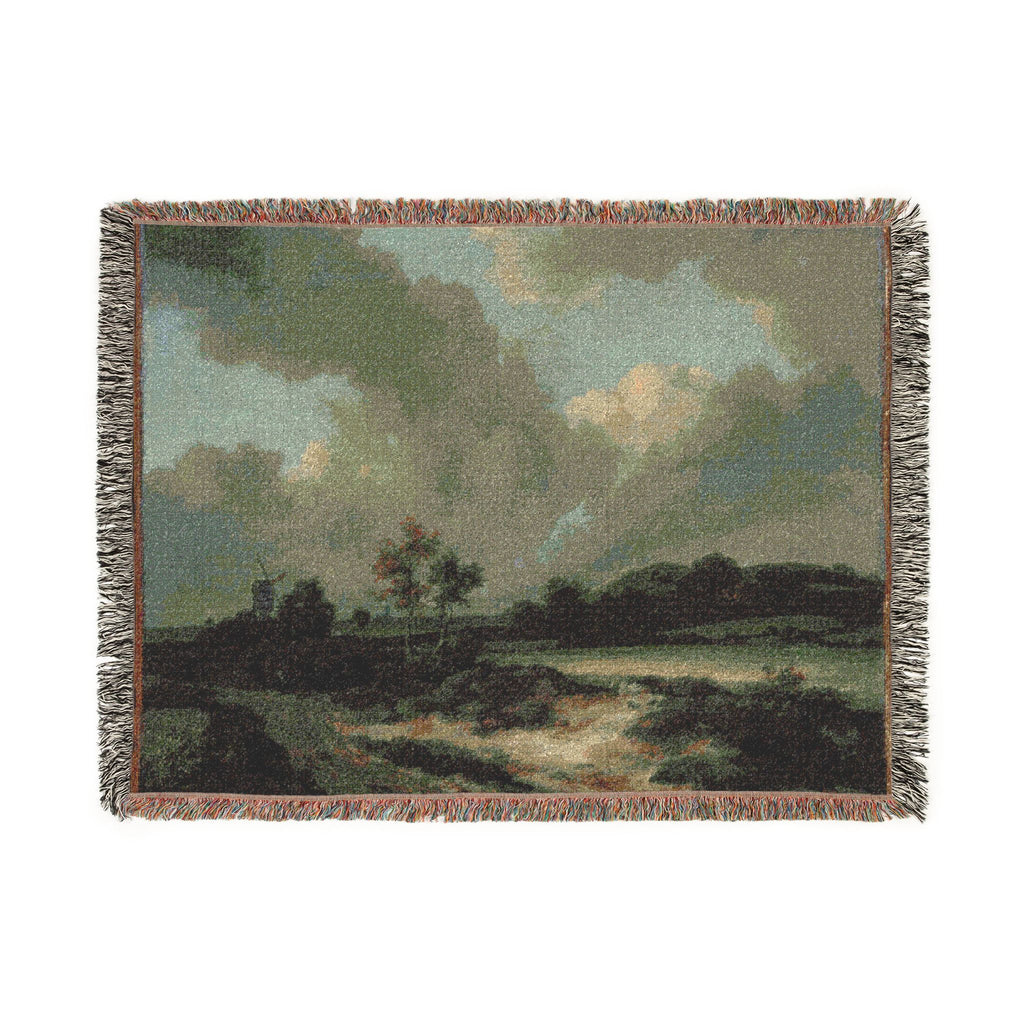 Jacob van Ruisdael - Grainfields | Woven Tapestry Blanket