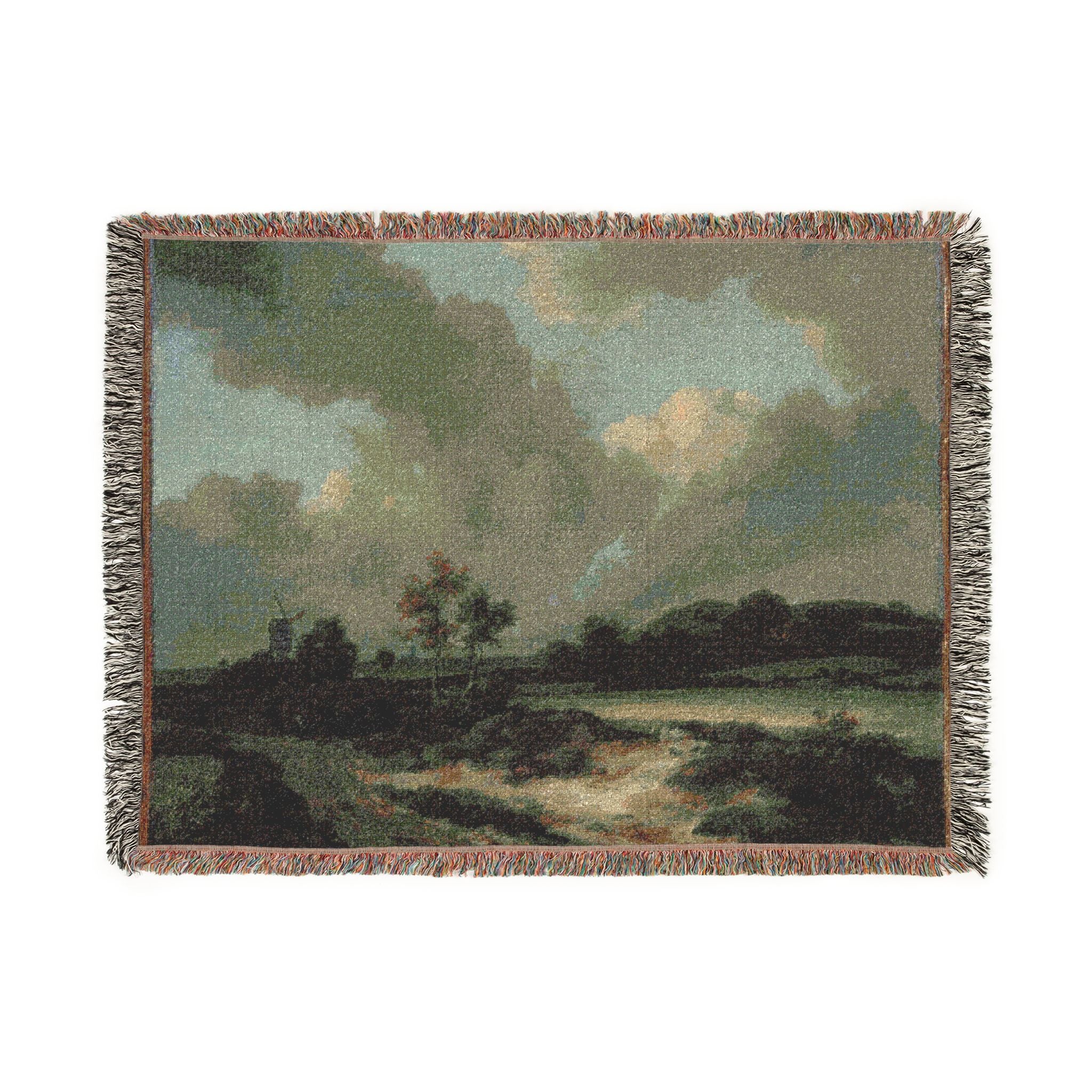 Jacob van Ruisdael - Grainfields | Woven Tapestry Blanket
