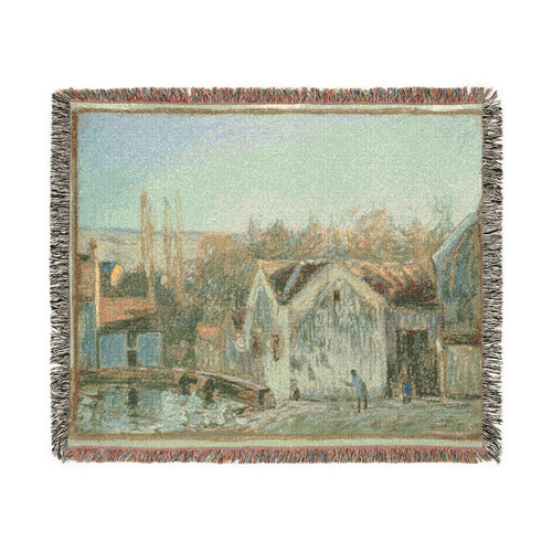 A Corner of Moret-sur-Loing Alfred Sisley Tapestry Blanket