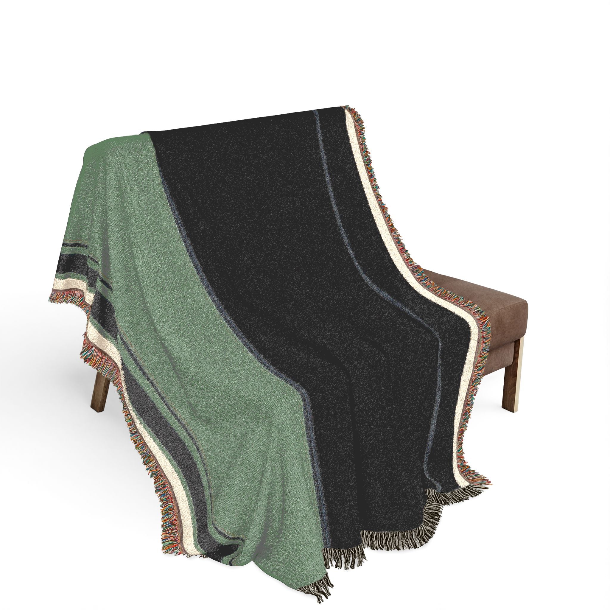 Grove Throw — Ink · Olive · Slate