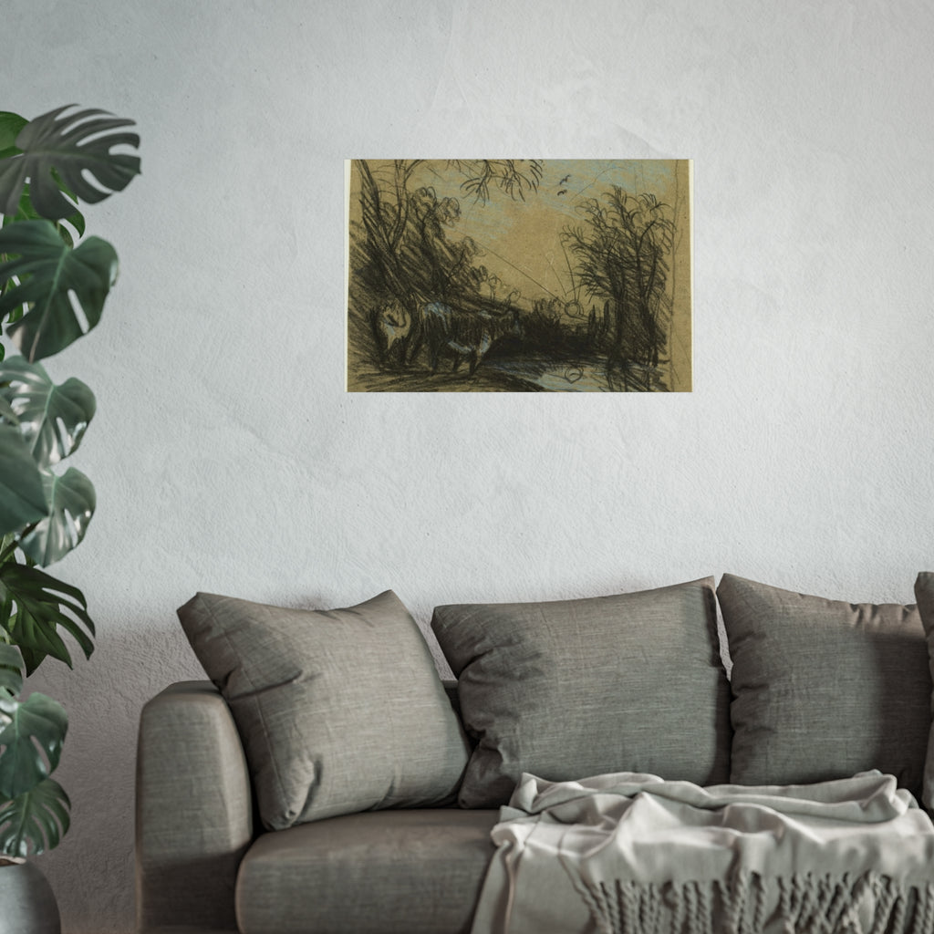 John Constable - Landscape with Cows | Fine Art Poster