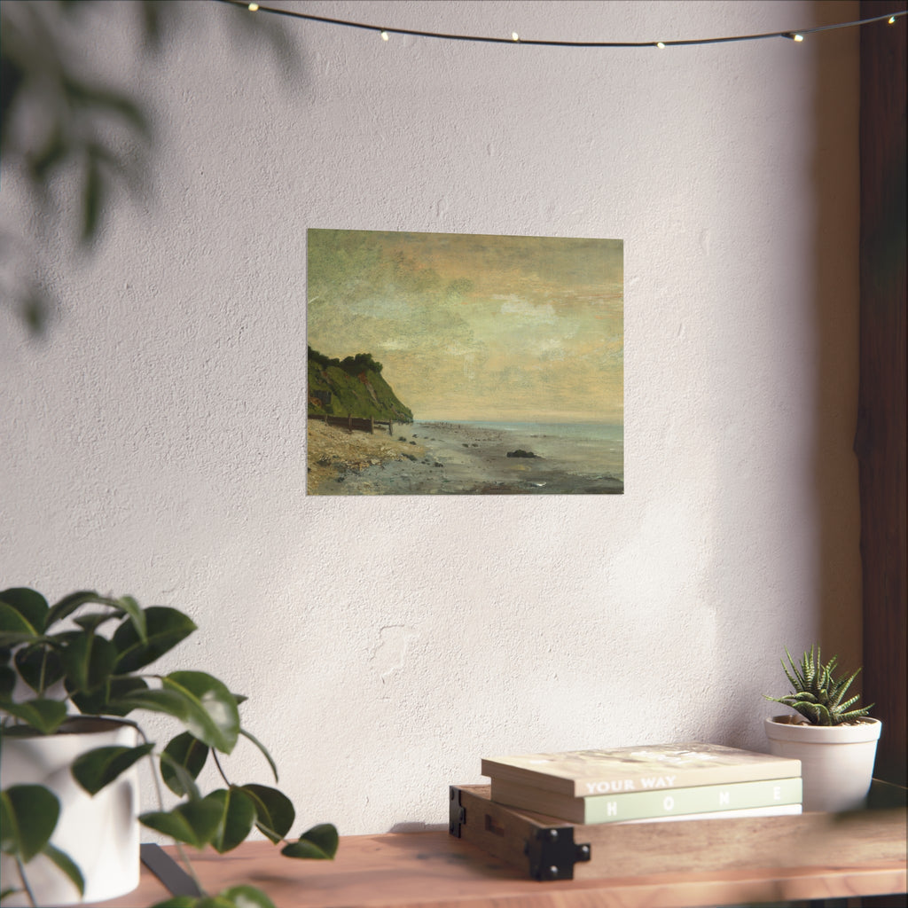Gustave Courbet - Cliffs on the Sea Coast, Sunrise | Fine Art Poster