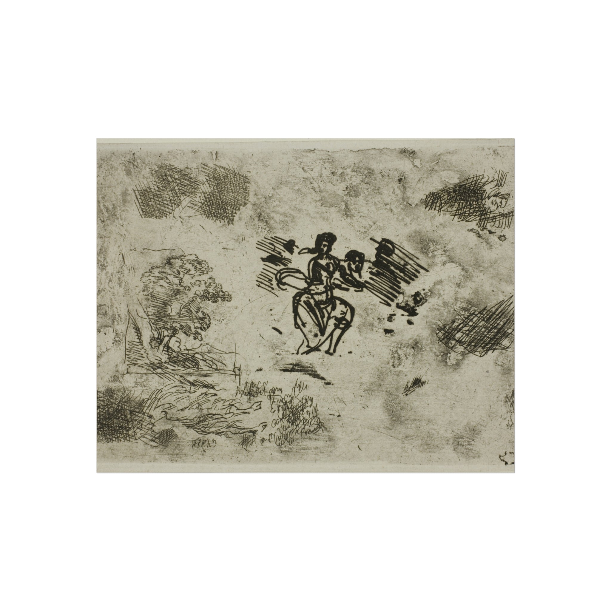 Claude Lorrain - Seated Woman and Other Sketches | Fine Art Poster