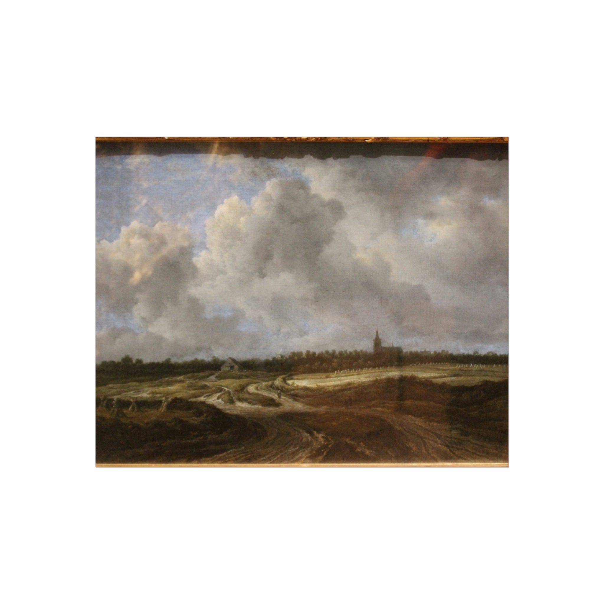 Dresden, Gemäldegalerie Alte Meister, Jacob van Ruisdael, ein Walddorf hinter Dünen | Fine Art Poster