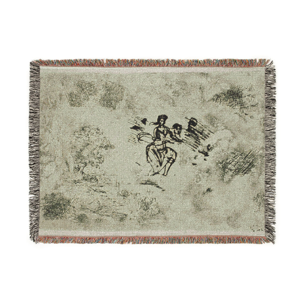 Claude Lorrain - Seated Woman and Other Sketches | Woven Tapestry Blanket