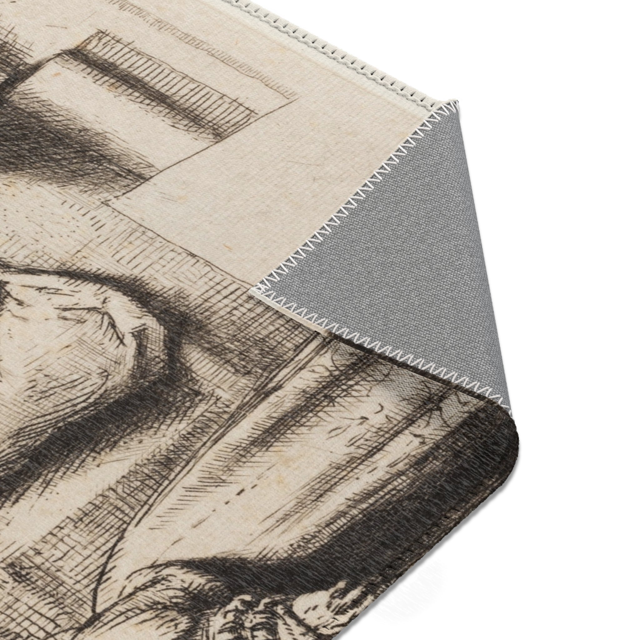 Rembrandt van Rijn - Jews in the Synagogue | Area Rug