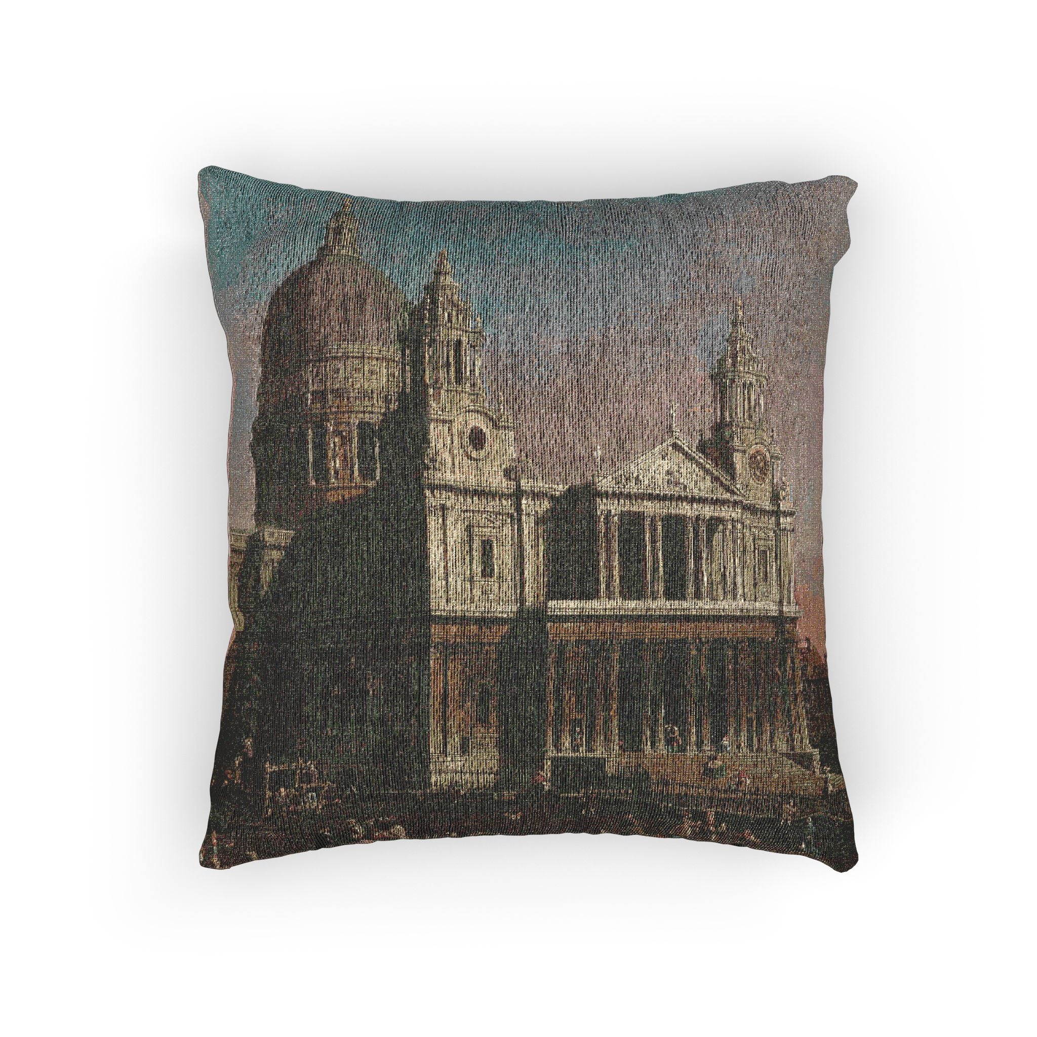 Canaletto - St. Paul's Cathedral - Google Art Project | Woven Pillow