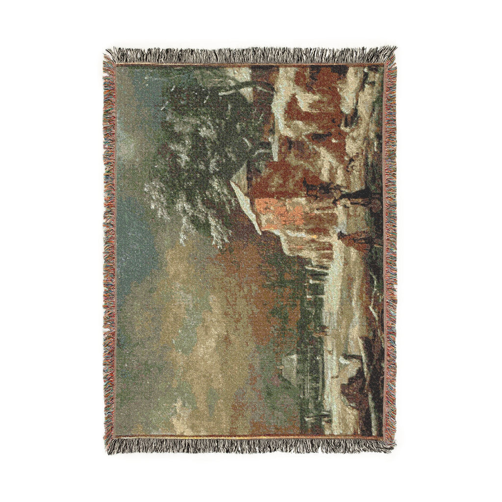 Hamburg, Kunsthalle, Jacob van Ruisdael, Winterlandschaft | Woven Tapestry Blanket