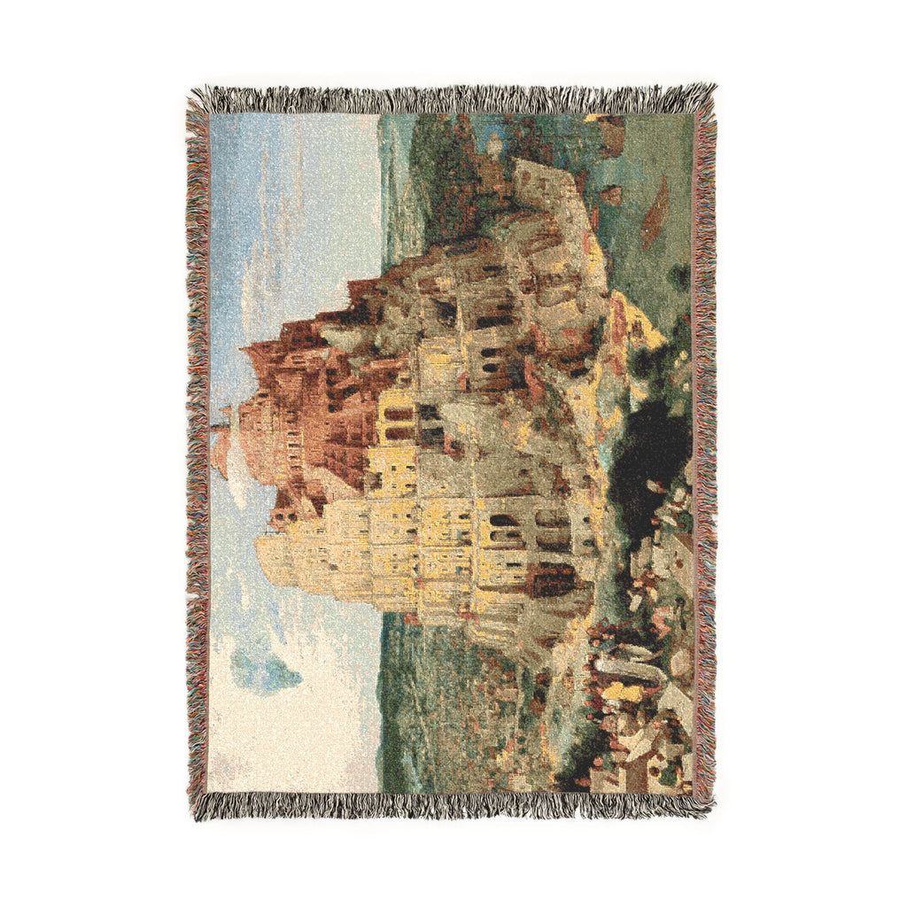 Pieter Bruegel the Elder - The Tower of Babel (Vienna) - Google Art Project - edited | Woven Tapestry Blanket