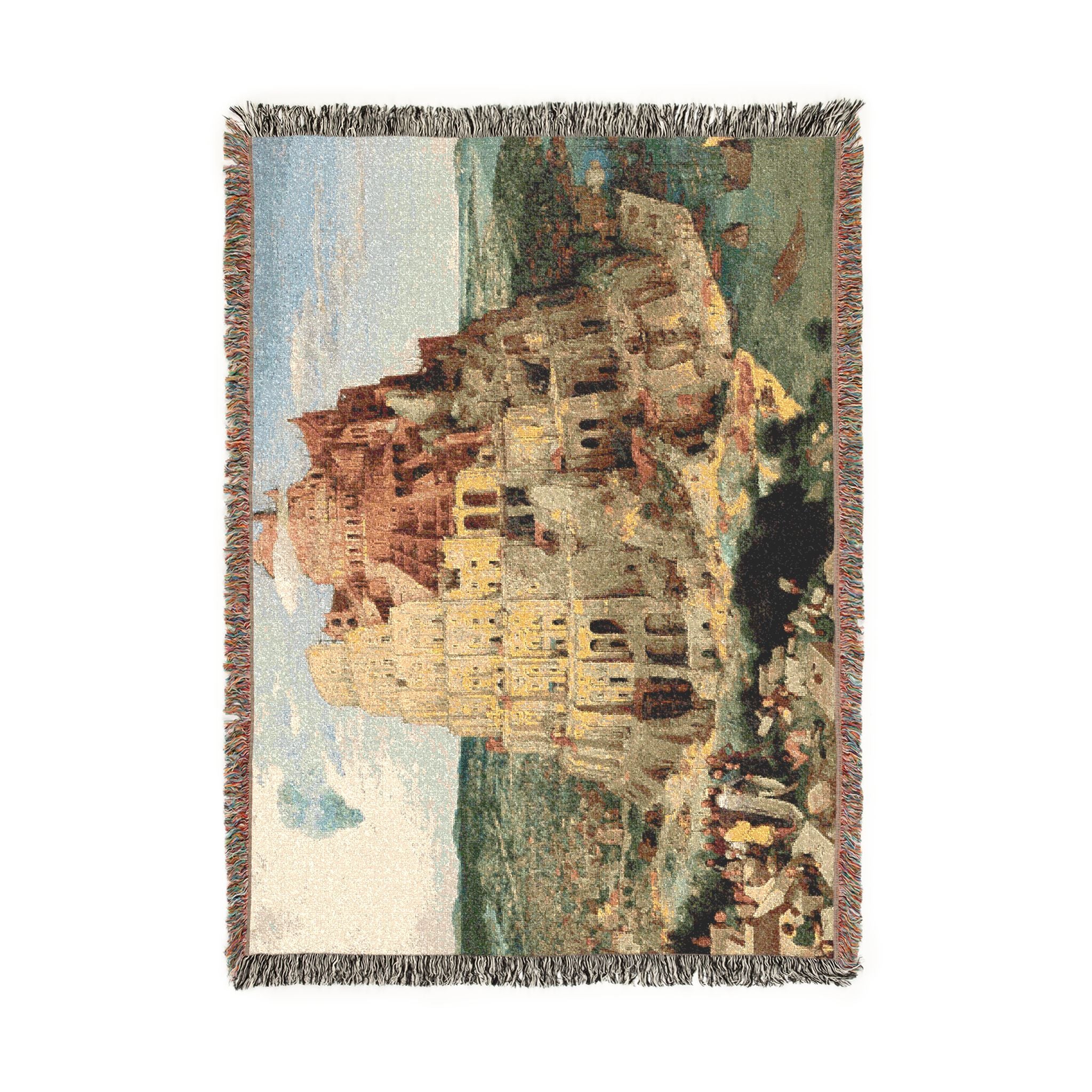 Pieter Bruegel the Elder - The Tower of Babel (Vienna) - Google Art Project - edited | Woven Tapestry Blanket