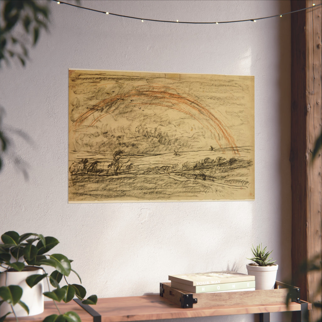 Charles François Daubigny - Landscape with a Rainbow | Fine Art Poster