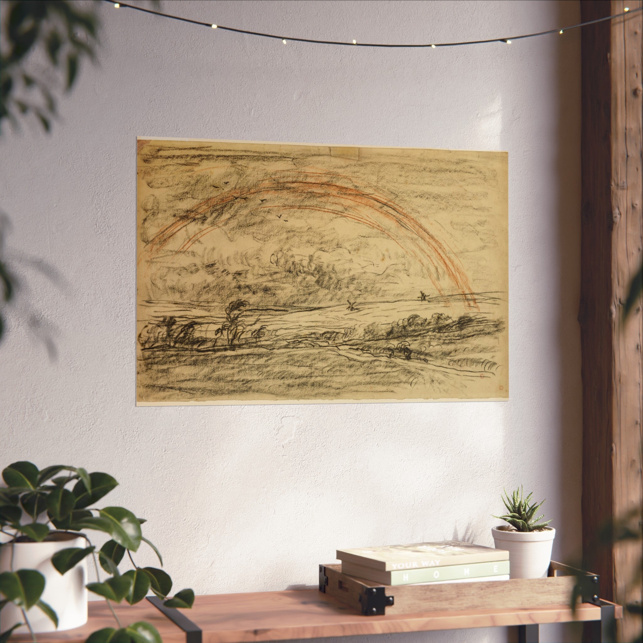 Charles François Daubigny - Landscape with a Rainbow | Fine Art Poster