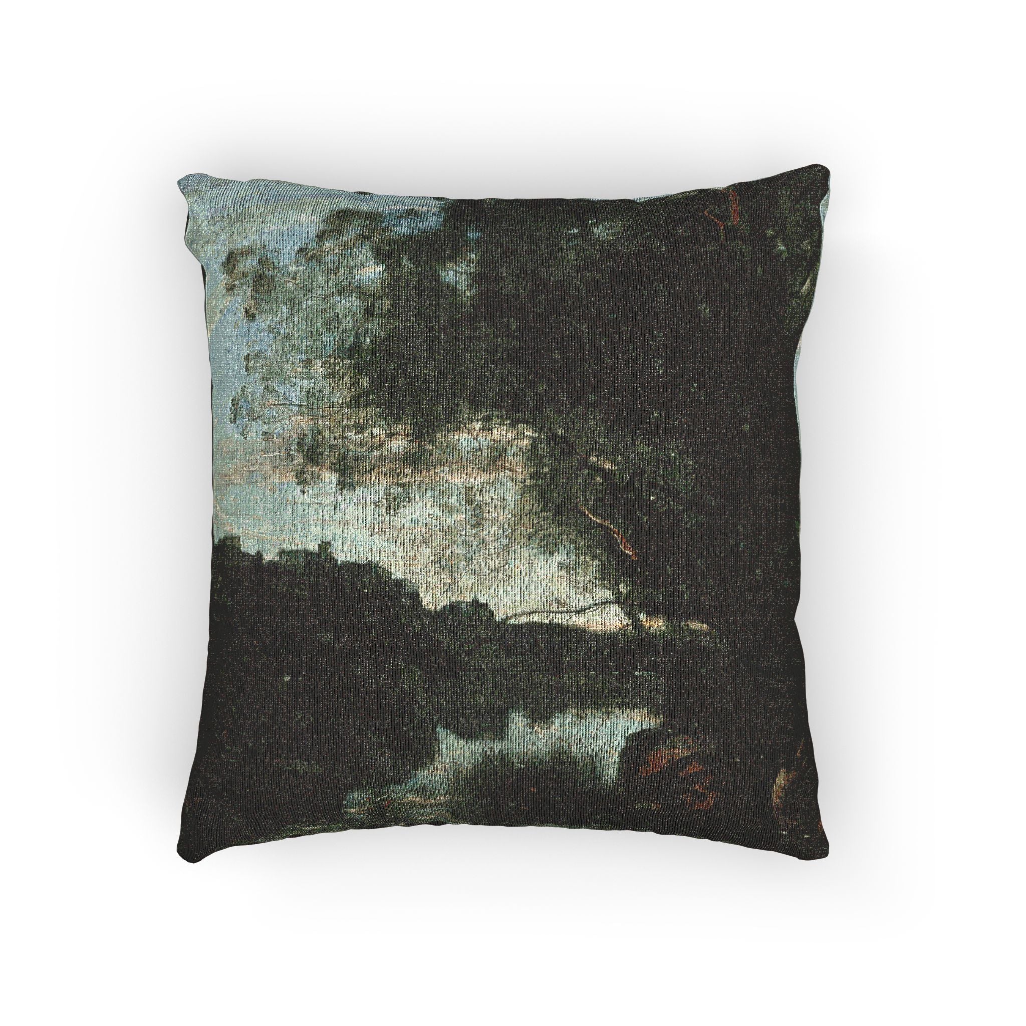 Jean Baptiste Camille Corot - Souvenir of the Environs of Lake Nemi | Woven Pillow