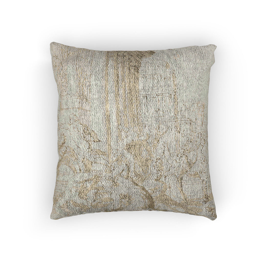School of Nicolas Poussin - Massacre of the Innocents (recto); Figure Sketches (verso) | Woven Pillow