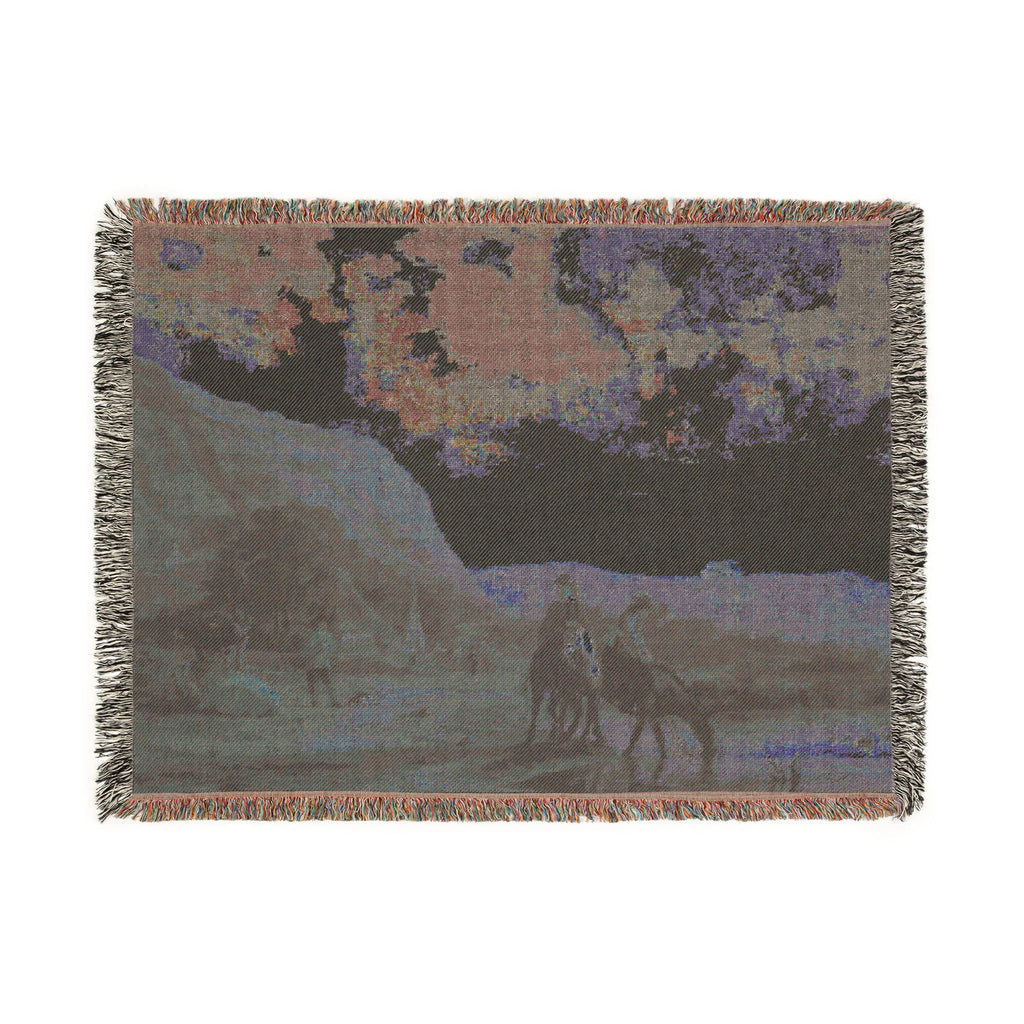 Aelbert Cuyp - Rivierlandschap met ruiters - Google Art Project | Woven Tapestry Blanket