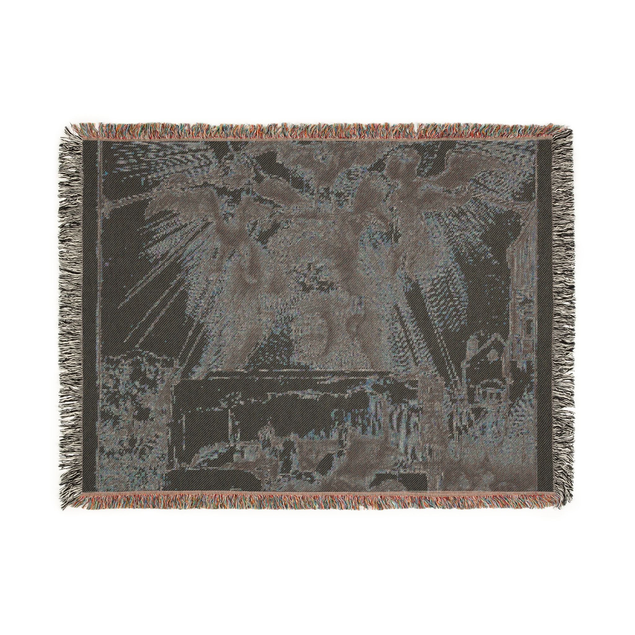 Rembrandt van Rijn - The Phoenix or The Statue Overthrown | Woven Tapestry Blanket