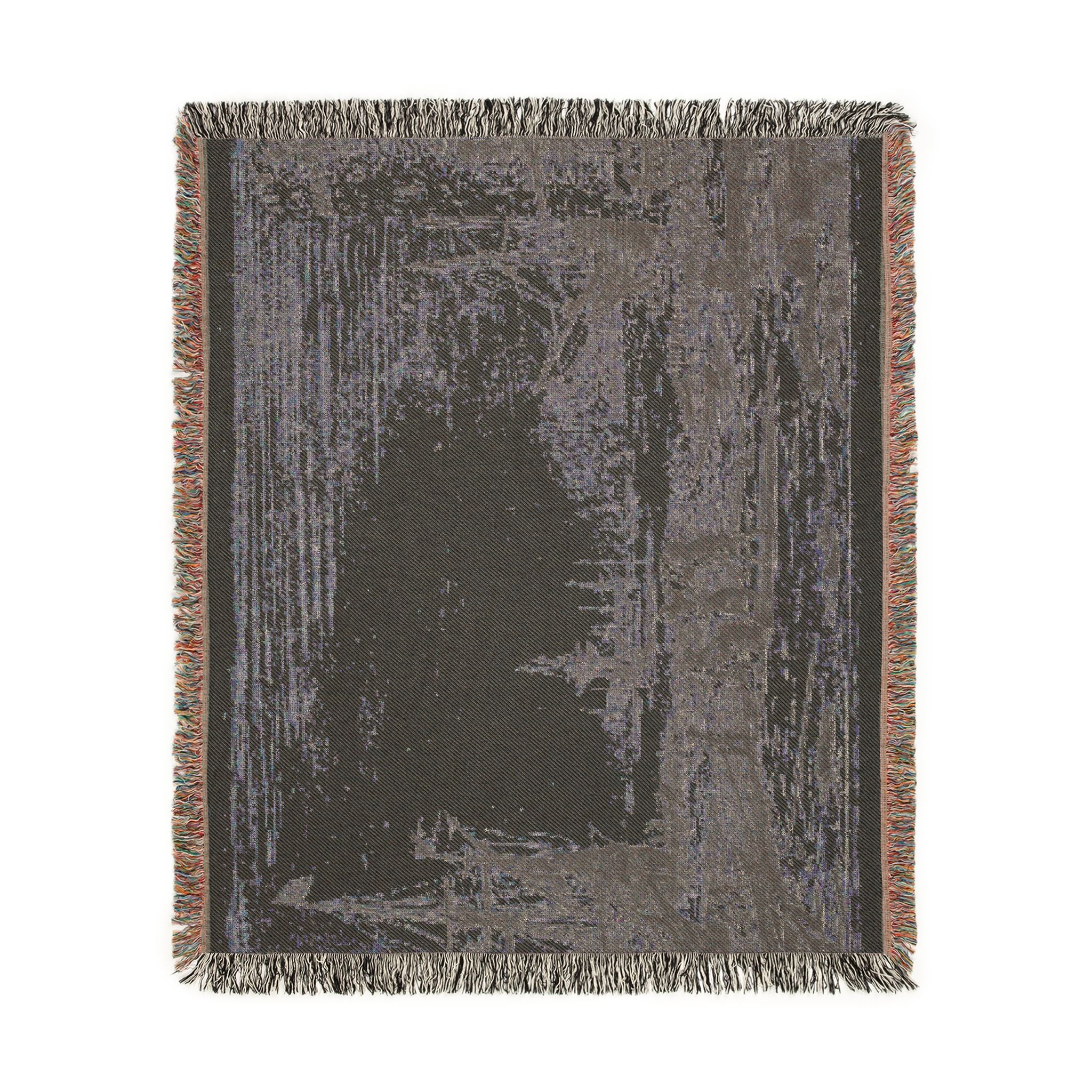 Claude Lorrain - Harbor with a Large Tower | Woven Tapestry Blanket