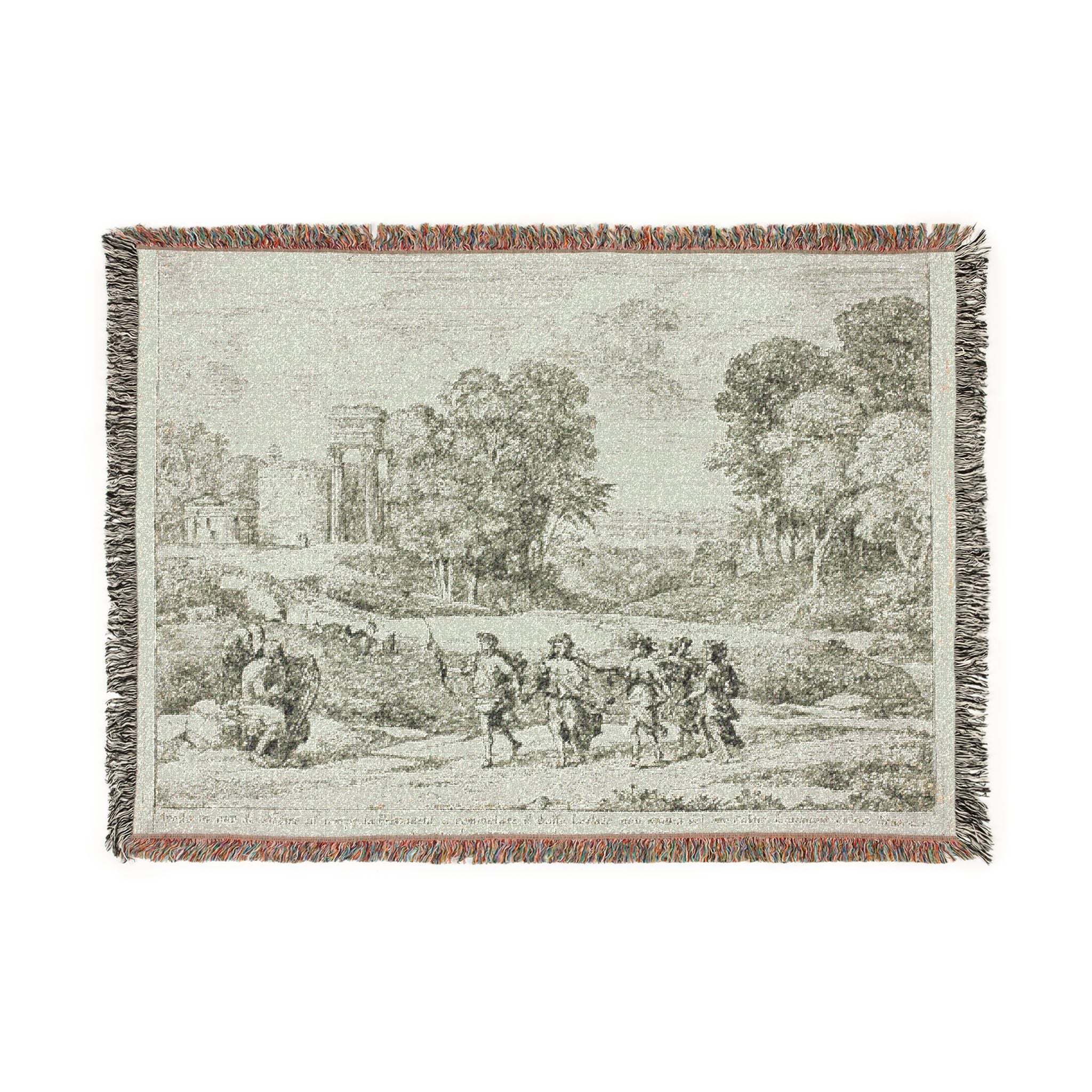 Claude Lorrain - Time, Apollo and the Seasons | Woven Tapestry Blanket
