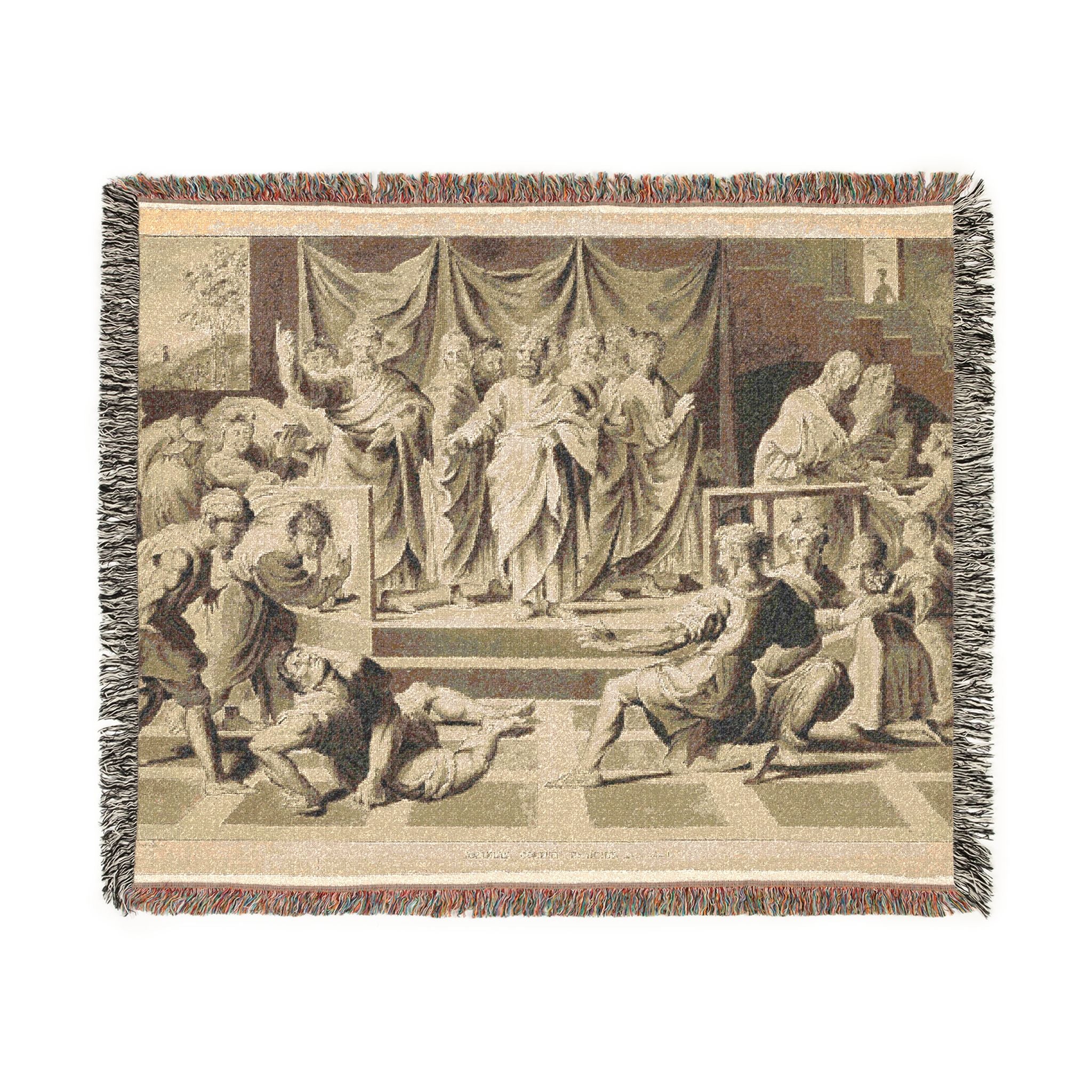 Death of Ananias John Constable Tapestry Blanket