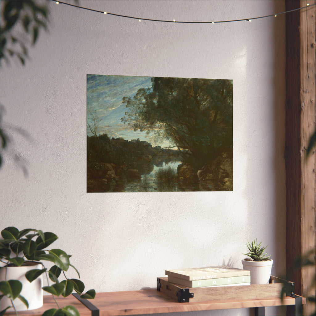 Jean Baptiste Camille Corot - Souvenir of the Environs of Lake Nemi | Fine Art Poster