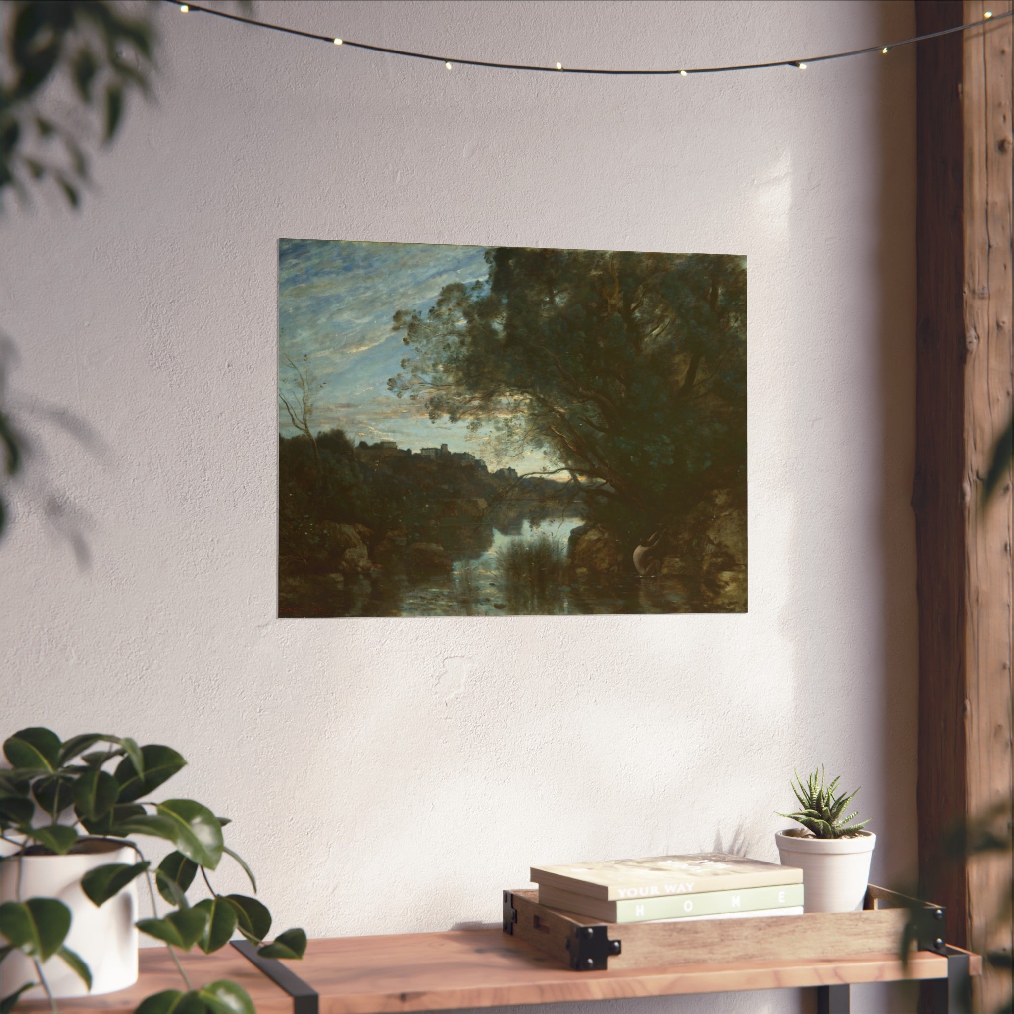 Jean Baptiste Camille Corot - Souvenir of the Environs of Lake Nemi | Fine Art Poster