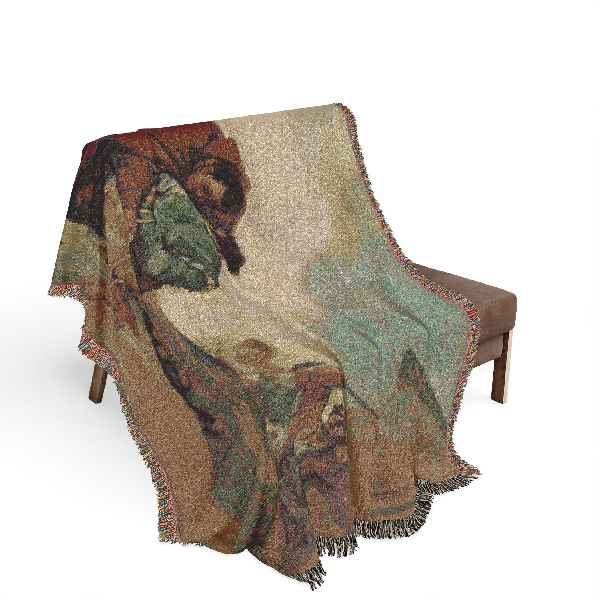 Francisco José de Goya y Lucientes - Friar Pedro Binds El Maragato with a Rope | Woven Tapestry Blanket
