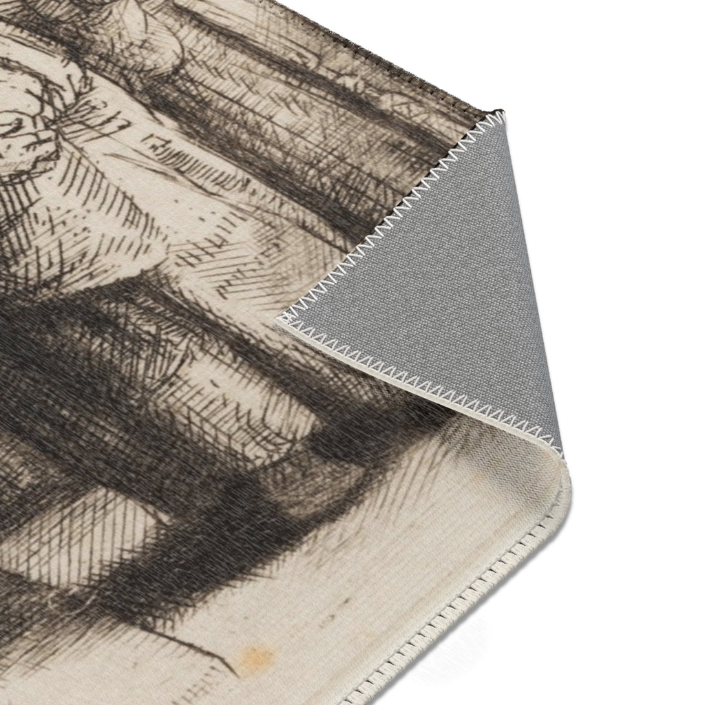 Rembrandt van Rijn - Jews in the Synagogue | Area Rug