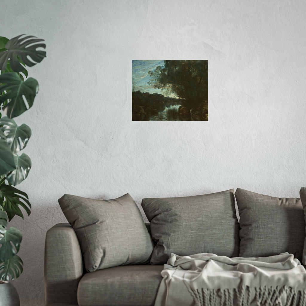 Jean Baptiste Camille Corot - Souvenir of the Environs of Lake Nemi | Fine Art Poster