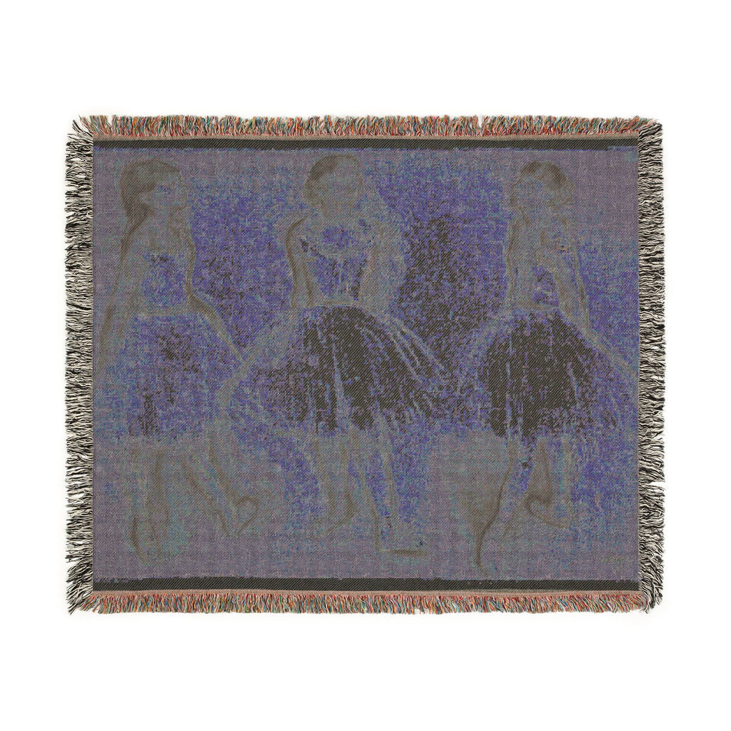 Hilaire Germain Edgar Degas - Three Studies of a Dancer in Fourth Position | Woven Tapestry Blanket