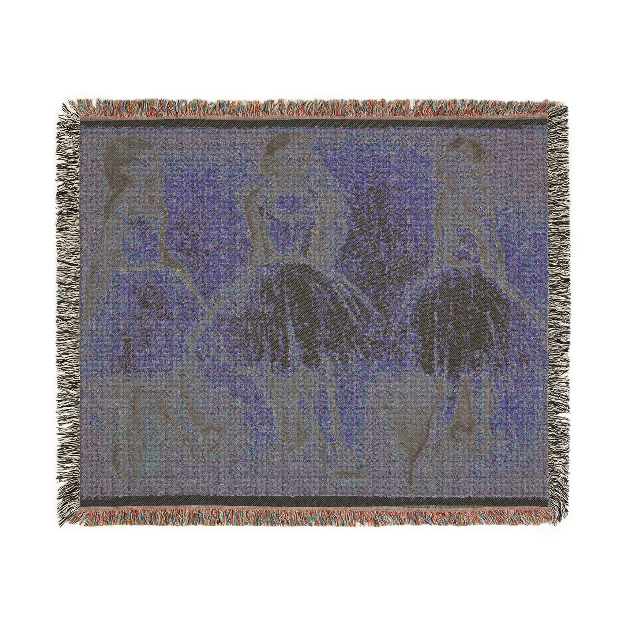Hilaire Germain Edgar Degas - Three Studies of a Dancer in Fourth Position | Woven Tapestry Blanket